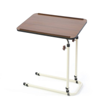 Standard overbed table with castors - Walnut