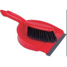 Dustpan & Soft Hand Brush Red