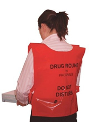 Red Disposable Tabard 'Drug Round In Progress Do Not Disturb'